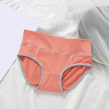 snowsong Womens Underwear,Hot 2024 Women's Comfortable Breathable Solid Mid Waist Tight Size Underwear,Tummy Control Underwear,Middle Waisted Underwear,Plus Size Underwear,(Reduction) Orange XL