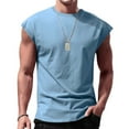 thumbnail image 1 of snullo Men's Sleeveless Tank Tops Crewneck Casual Workout Gym Cut Off Muscle Fit T Shirt Running Beach Loose Solid Tee, 1 of 5