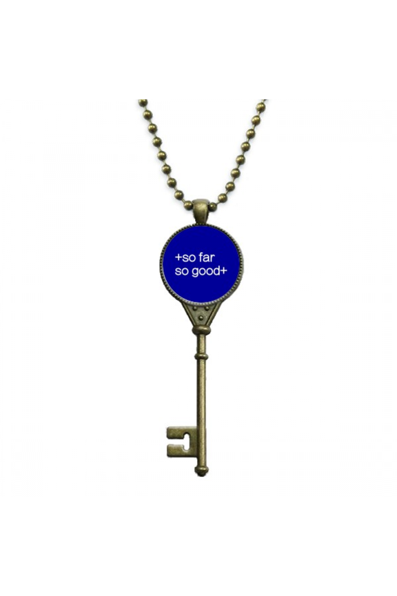 so far so good smooth going key necklace pendant tray embellished chain