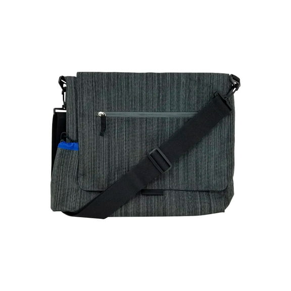 Somine SM456 Fabric Casual Messenger Bag, Charcoal/cobalt