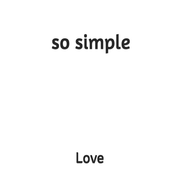 so simple (Paperback)