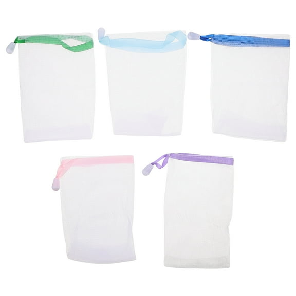 soap bag 20Pcs Soap Foaming Nets Soap Bags with Hanging Rope Soap Bubble Pouches (Random Color)