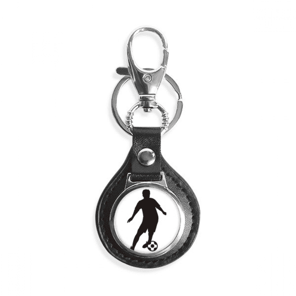 soccer football sports outline key link chain keyholder finder hook metal