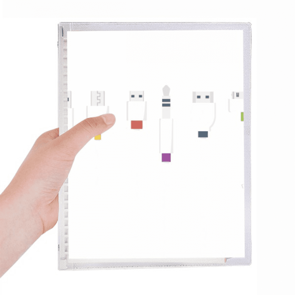 socket plug charging cable pattern notebook loose diary refillable journal statiry