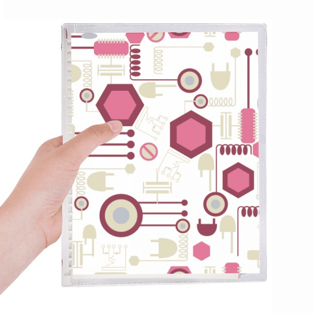 Journal Plug socket plug circuit diagram pattern notebook loose diary refillable ...