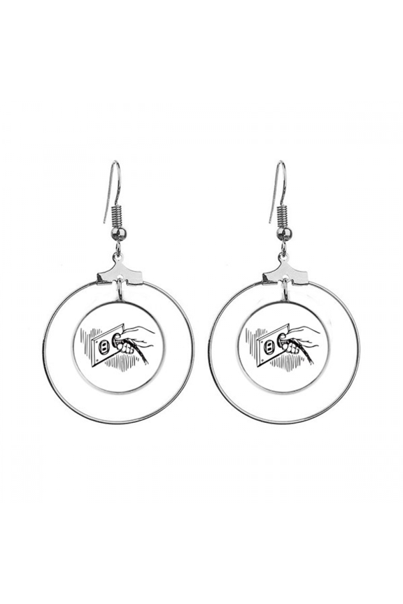 socket plug pattern circuit diagram earrings dangle hoop jewelry drop circle