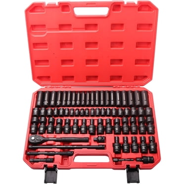 DURATECH 30-Piece Socket Set – 3/8″ & 1/4″ Drive Deep Sockets, SAE & Metric, Chrome Vanadium