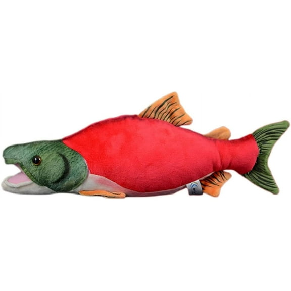 Sockeye Salmon Plush Toy, Realistic Fish Stuffed Animal plush Toy Cute Children's Gift Decoration