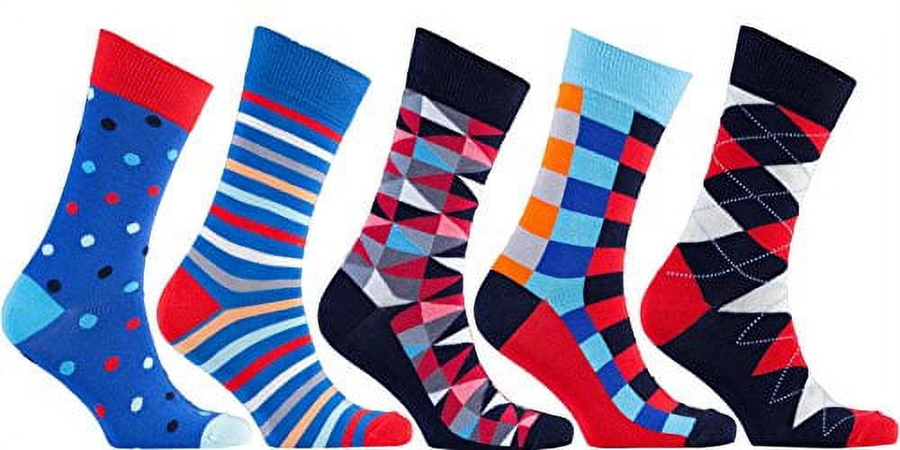 socks n socks - men's 5-pairs luxury cotton cool funky colorful patterned fashion polka dot designer stripe fun argyle dress socks with gift box - Walmart.com socks n socks - men's 5-pairs luxury cotton cool funky colorful patterned fashion polka dot designer stripe fun argyle dress socks with gift box - Walmart.com