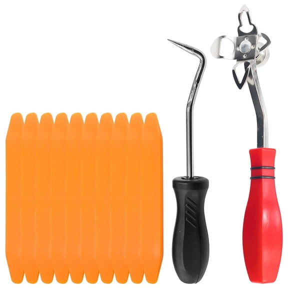 12 Pcs Windshield and Glass Repair Tools Kit, Including 1 Pcs Cotter Pin Puller, 1 Pc Windshield Installing Tool and 10 Pcs Installation Setting Tool for Installing Windshield Gasket