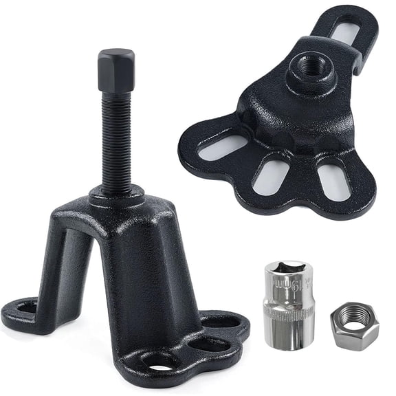 Universal Front Wheel Bearing Puller(Max 4-5/8") & Rear Axle Puller(Max 5-2/3") Set, 2 Pack Flange Type Wheel Hub Axle Remover Tools Kit with Forcing Bolt and Socket (Thread 5/8" *18)