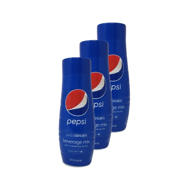 sodastream Beverage Mix Pepsi Flavor Pack of 3 Bottles 14.9 fl oz