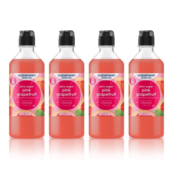 NEW sodastream Classics Zero Pink Grapefruit Drink Mix, 4pk