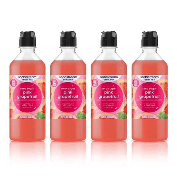 NEW sodastream Classics Zero Pink Grapefruit Drink Mix, 4pk