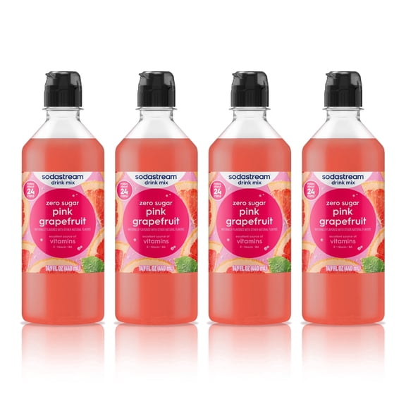 NEW sodastream Classics Zero Pink Grapefruit Drink Mix, 4pk
