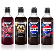 sodastream 14.9 fl oz Mountain Dew Code Red Zero, Mug Root Zero, Pepsi Zero and Pepsi Wild Cherry Zero Drink Mix, 4pk