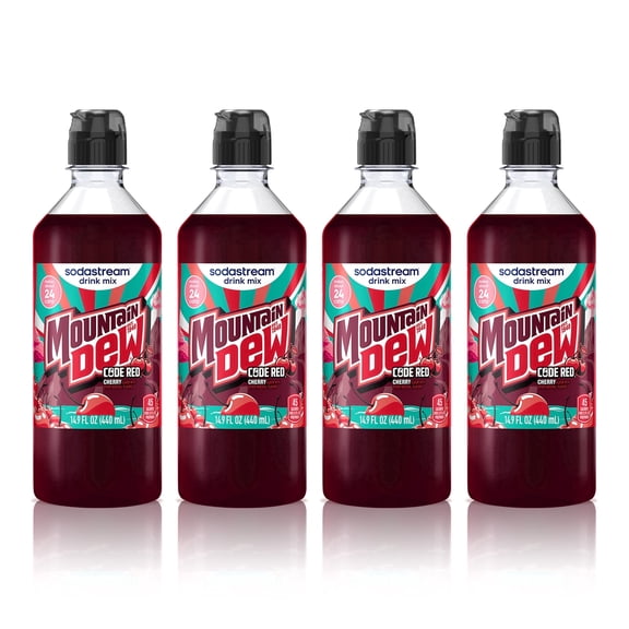 NEW sodastream Mountain Dew Code Red Drink Mix, 4pk