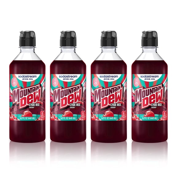 NEW sodastream Mountain Dew Code Red Drink Mix, 4pk