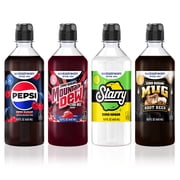 sodastream 14.9 fl oz Pepsi Wild Cherry Zero, Mountain Dew Code Red Zero, Starry Zero and Mug Root Zero Drink Mix, 4pk