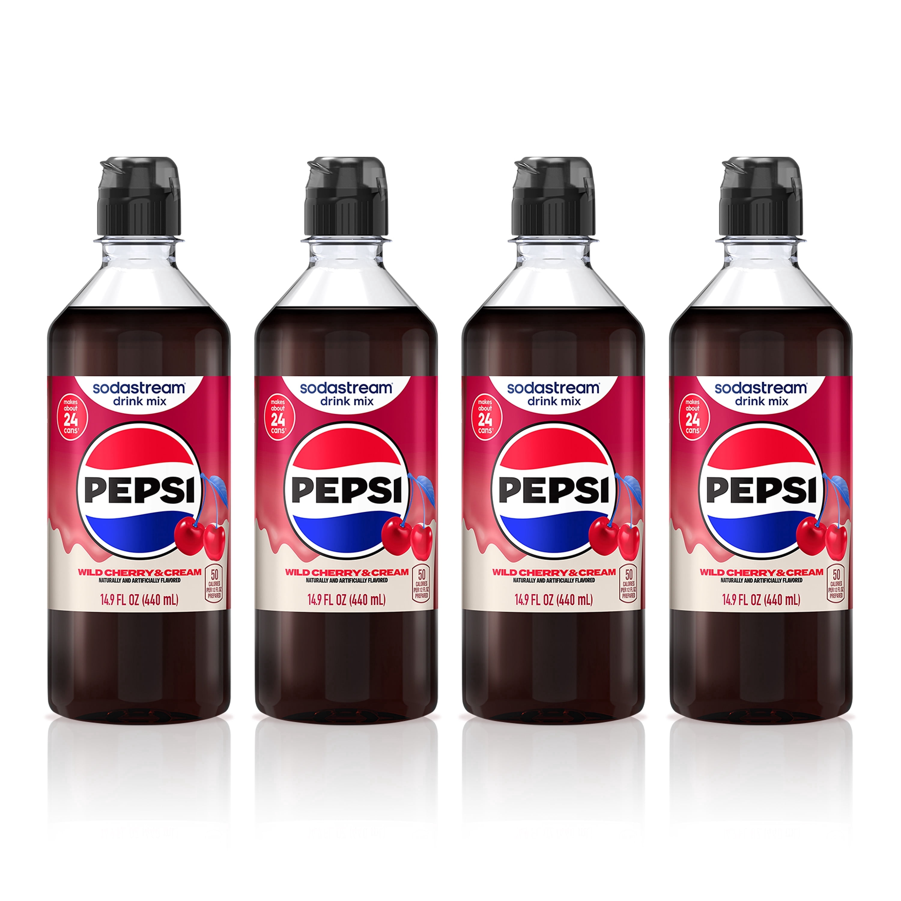 sodastream 14.9 fl oz Wild Cherry and Cream Pepsi Drink Mix, 4pk