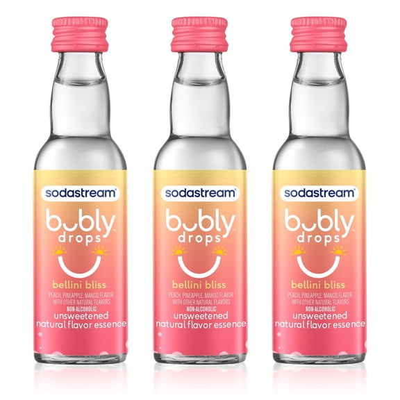 sodastream 1.36 fl oz bubly Bellini Bliss Drink Mix, 3pk