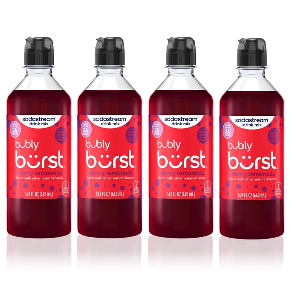 sodastream 14.9 fl oz bubly Burst Cherry Lemonade Drink Mix, 4pk