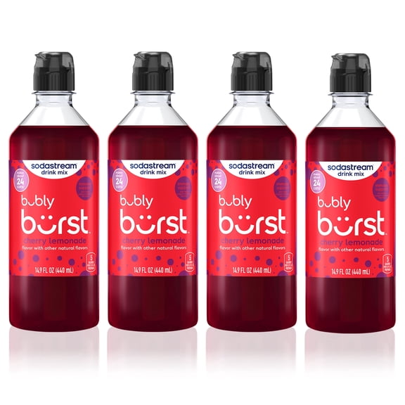 NEW sodastream bubly Burst Cherry Lemonade Drink Mix, 4pk