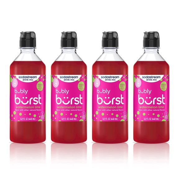 NEW sodastream bubly Burst Watermelon Lime Drink Mix, 4pk