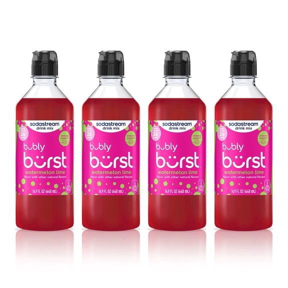 NEW sodastream bubly Burst Watermelon Lime Drink Mix, 4pk
