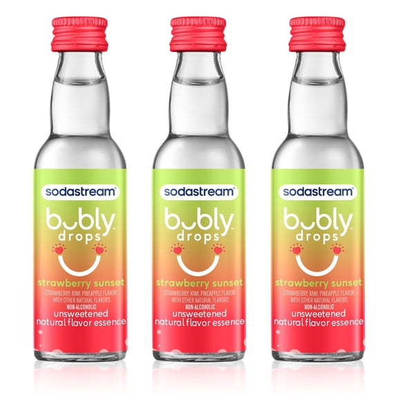 NEW sodastream bubly Strawberry Sunset Drink Mix, 3pk
