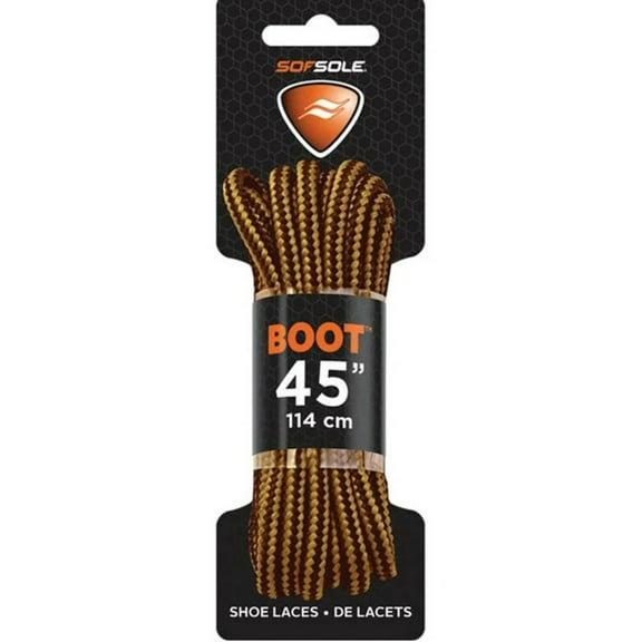 sof sole round boot laces (gold/brown, 45-inch