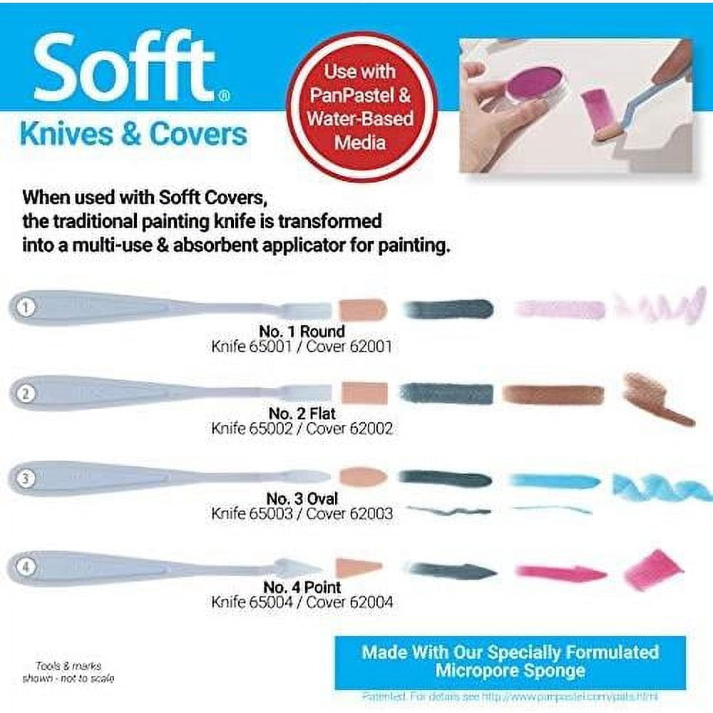 sofft tool 65100 mixed pack of palette knives and covers for artist