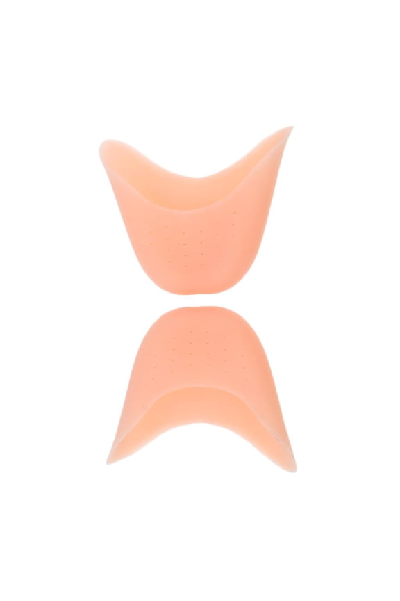 soft leg Pointe Cover Comfortable Toe Protector for Ballet Dancers Beige with Beige with hole