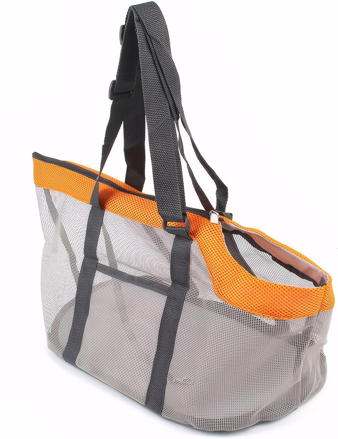 ABPETE Small Soft-Sided, Breathable Mesh Pet Carrier Backpack with Removable and Washable Mat, Orange, 13 lb Limit