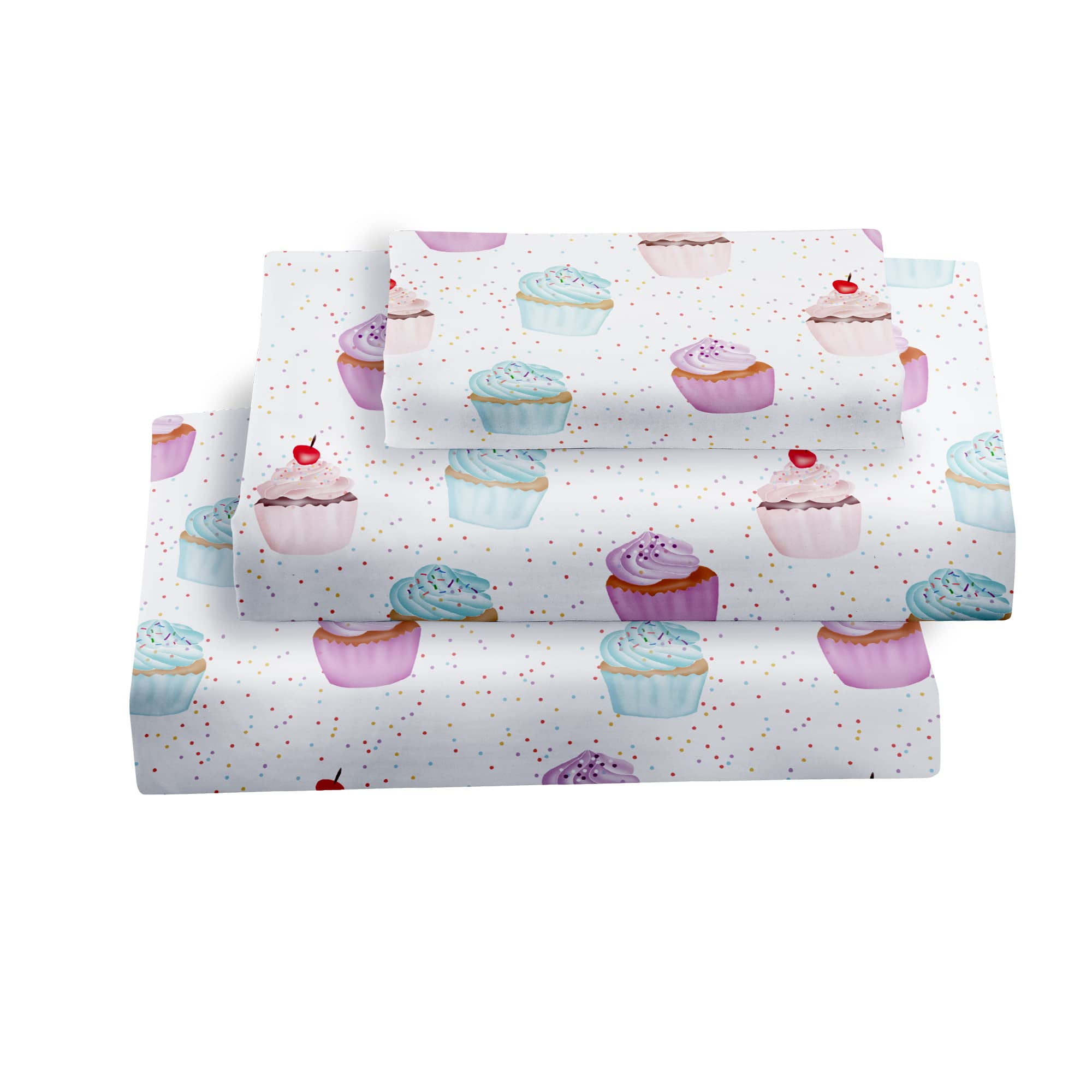 softan Bed Sheet Set for Kids Girls, Twin Size Kids Sheets Microfiber