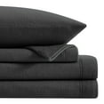 thumbnail image 1 of softan Flannel Queen Sheets Set 4-Piece Micro Polar Fleece Bed Sets with 15" Deep Pocket Fitted Soft Warm Sheet, Flat Sheet and Pillowcase, Black, 1 of 7
