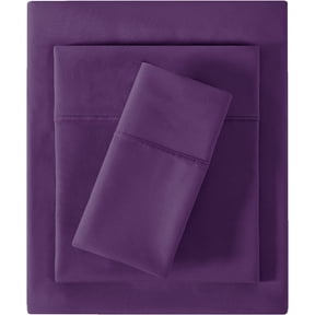 softan Twin Size Sheet Set - Soft Twin Bed Sheets - Brushed Microfiber Fitted Sheet with 15" Deep Pockets - Breathable 3 Pieces Sheet Set for Twin Bed - Bedding Sheets & Pillowcases, Purple
