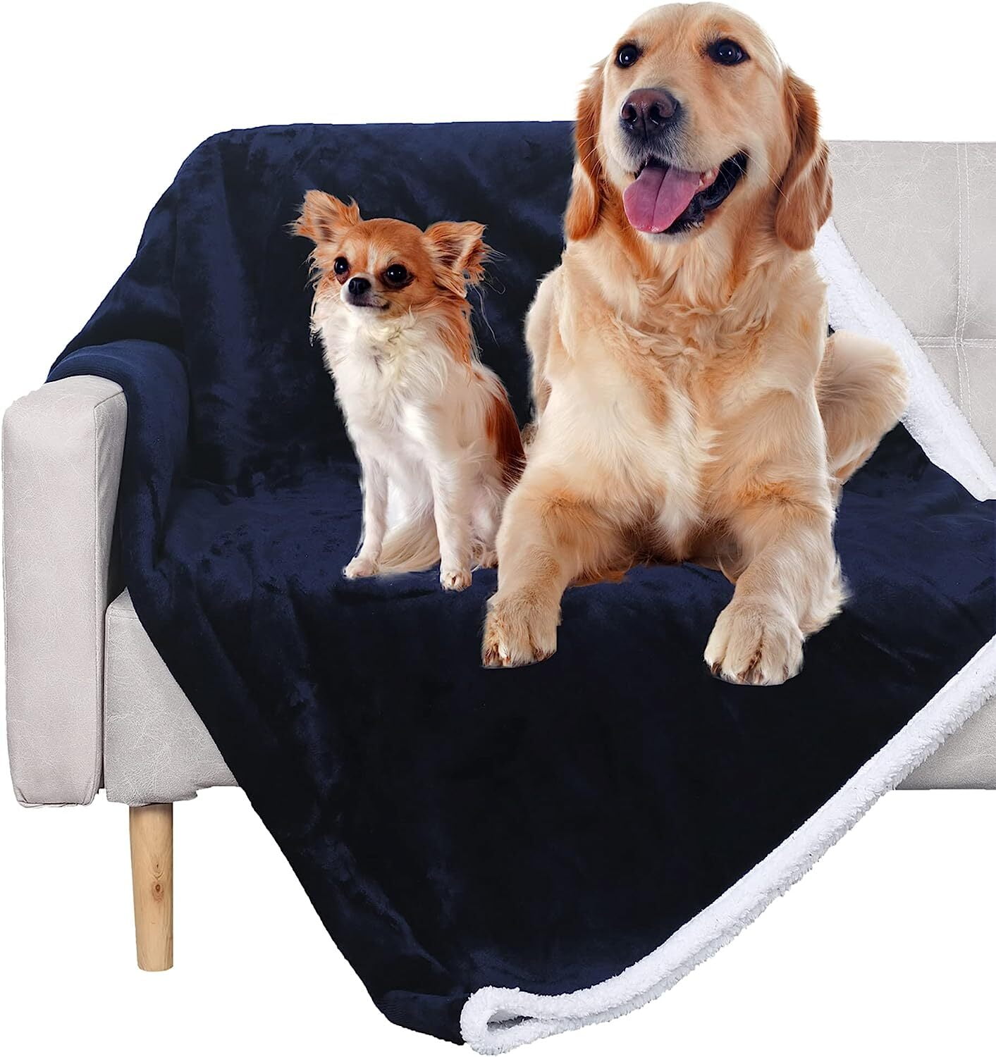 softan Waterproof Dog Blanket, Washable Pet Blanket for Sofa Couch Bed