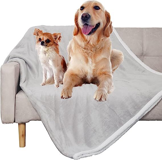 softan Waterproof Dog Blanket, Washable Pet Blanket for Sofa Couch Bed