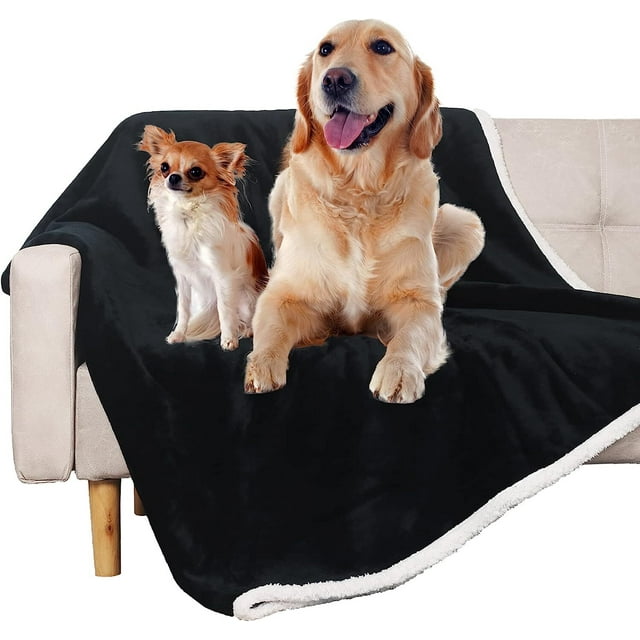 softan Waterproof Dog Blanket, Washable Pet Blanket for Sofa Couch Bed