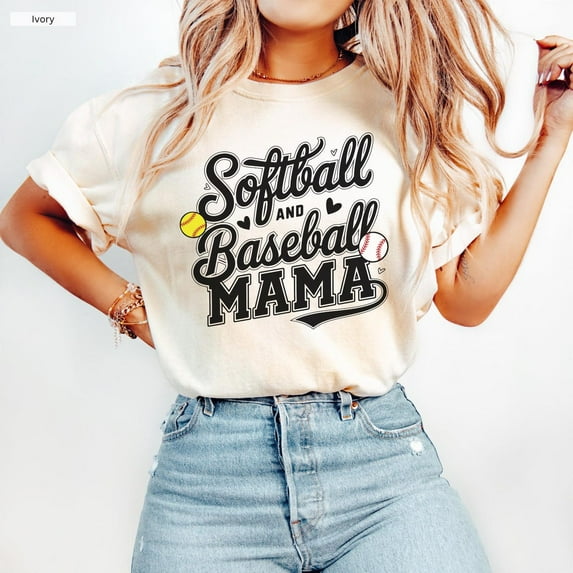 softball and baseball mama shirt, softball baseball mom shirt, baseball and softball tshirt for sports mom TSHIRT All Size S-5XL
