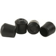 thumbnail image 1 of softtouch 1 1/8" Rubber Chair Leg Tip Replacement, Black (4 Pack), 1 of 3