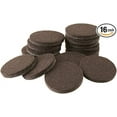 thumbnail image 1 of softtouch 1" Round Heavy-Duty Self-Stick Felt Furniture Pads, Brown (16 Pack), 1 of 5