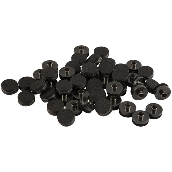 softtouch 1" Round Nail-On Felt Furniture Glides, Black (48 Pack)