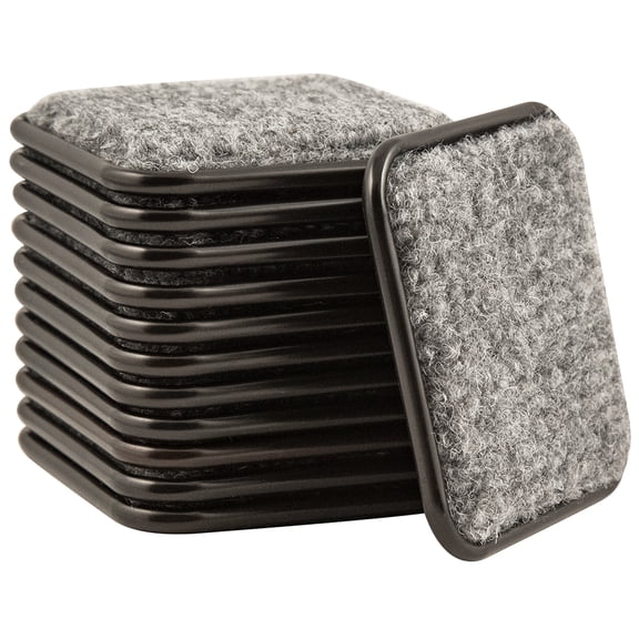 softtouch 2 1/2" Square Carpet-Bottom Caster Cups, Brown (12 Pack)