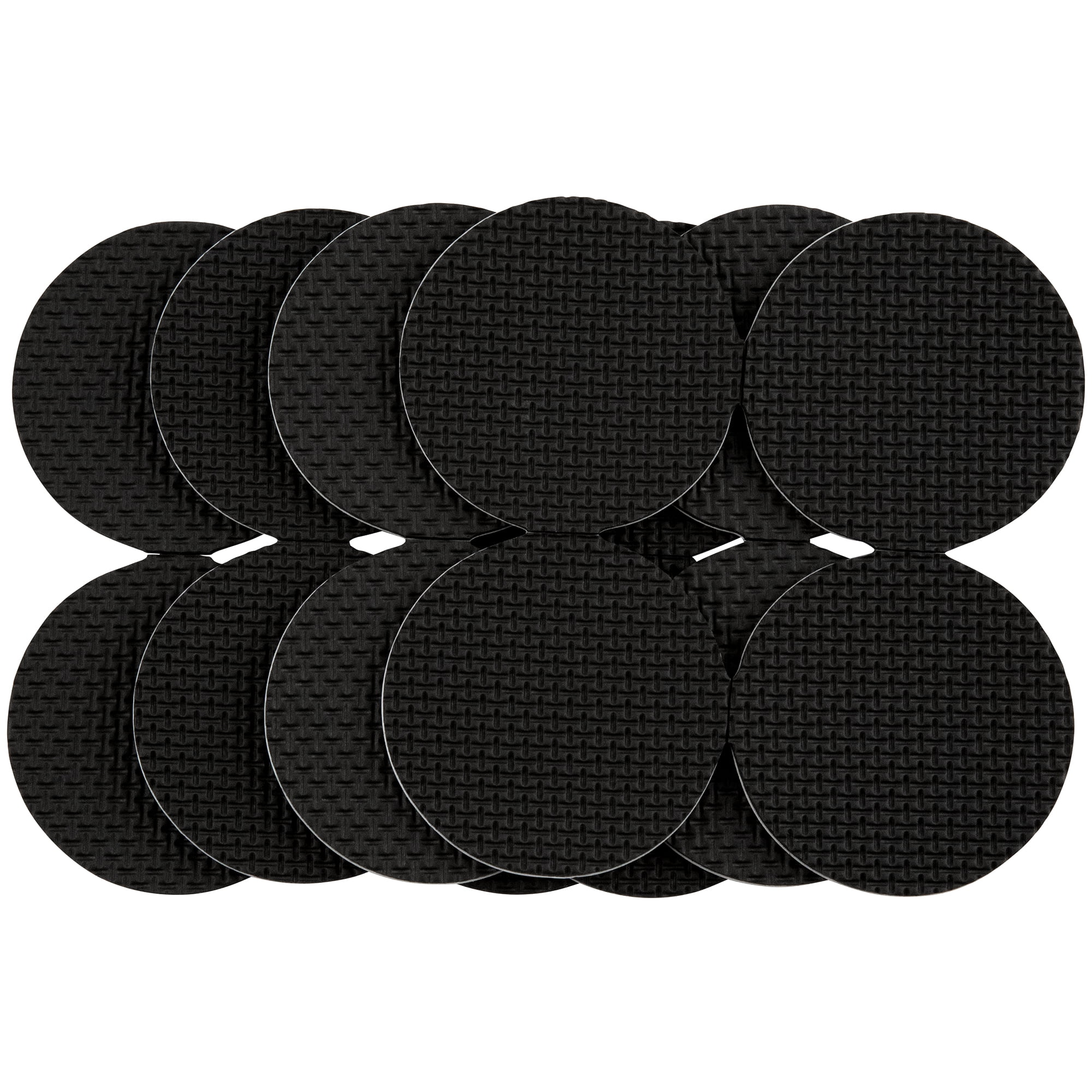 softtouch 2" Round Self-Stick Gripper Pads, Black (16 Pack)