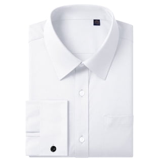 sogami French Cuff Dress Shirt Long Sleeve Regular Fit with Metal Cufflink