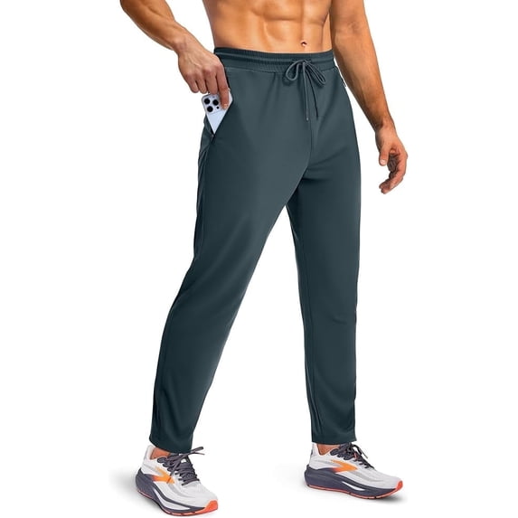 sogami Men's Athletic Sweatpants Joggers with Zipper Pocket Workout Pants For Running