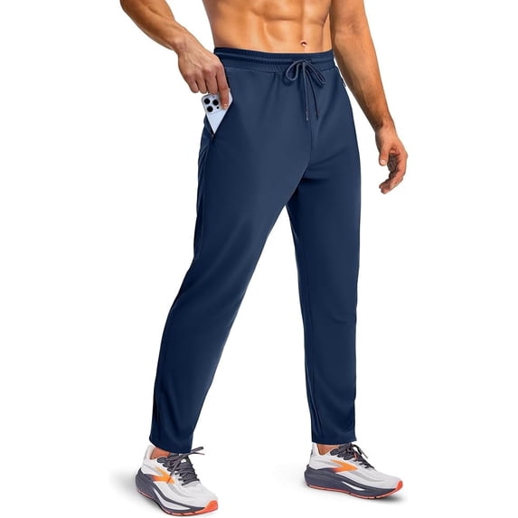 sogami Men's Athletic Sweatpants Joggers with Zipper Pocket Workout Pants For Running