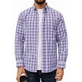 thumbnail image 1 of sogami Men's Long Sleeve Button Shirt Vintage Plaid Shirt Relaxed Fit, 1 of 8